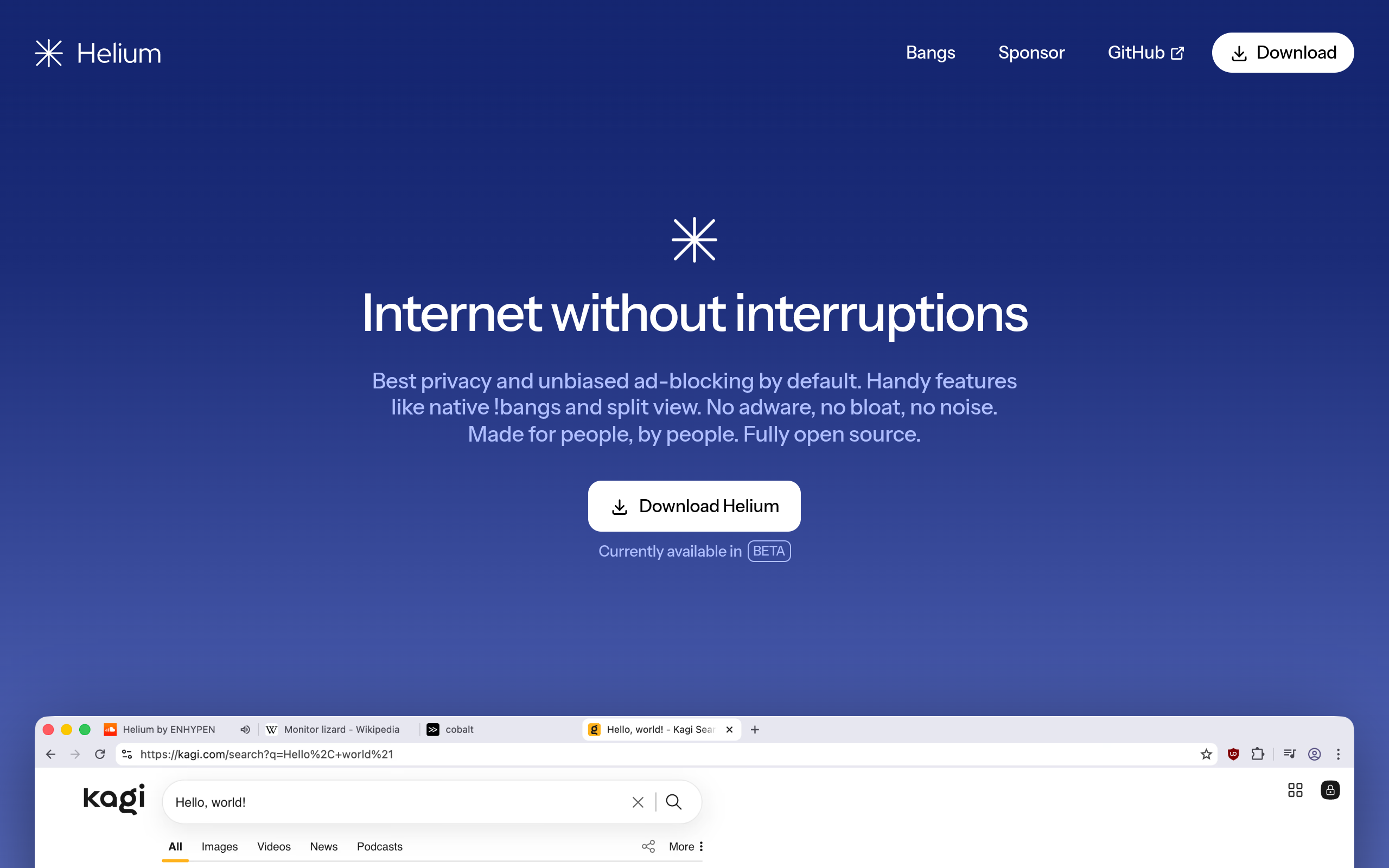 Helium Browser